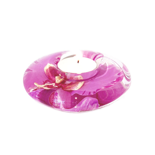 Radiant Phalaenopsis Orchid T-Light Candle Holder