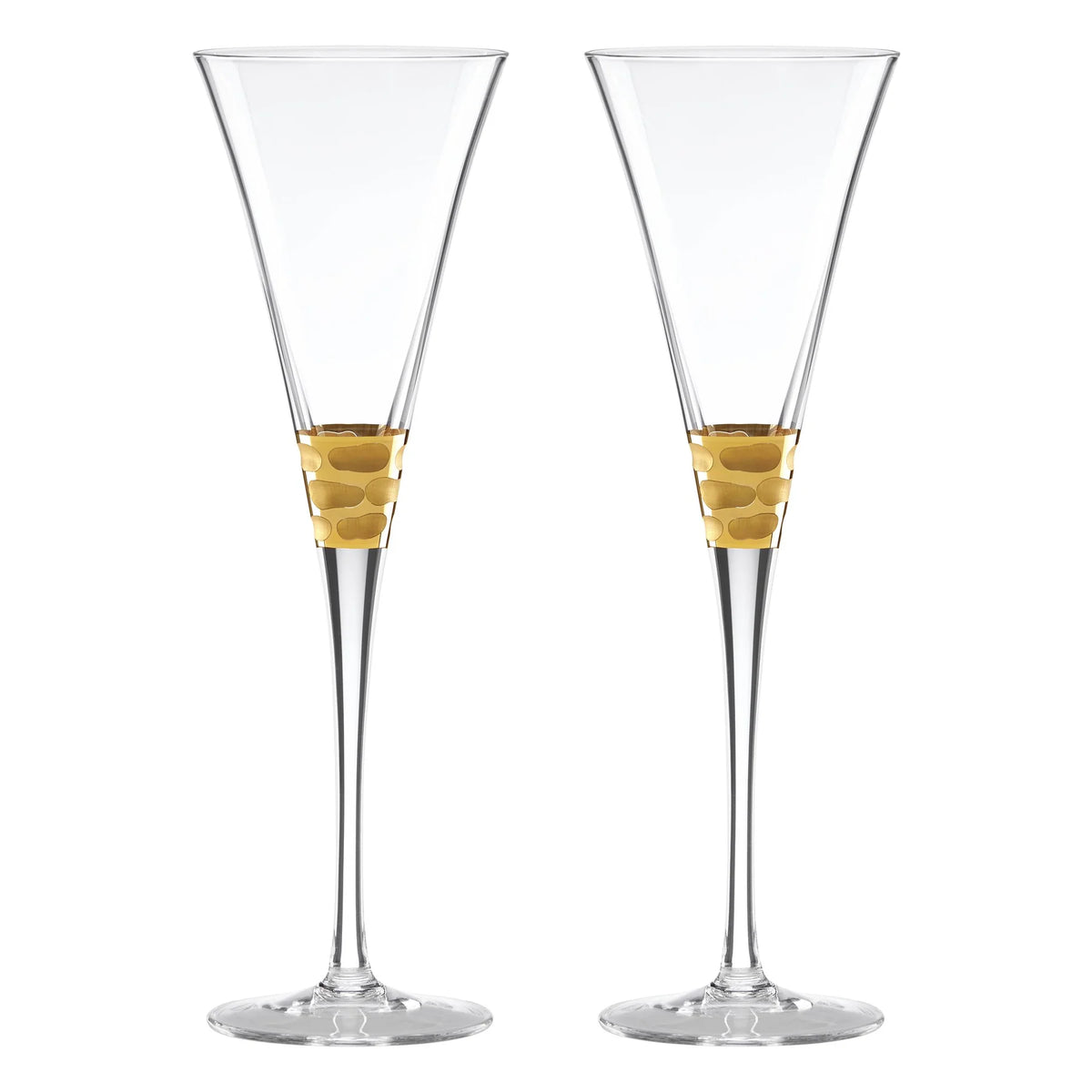 Truro Toasting Flute Pair - 24K Gold