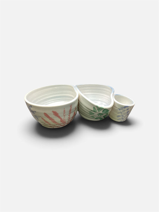 Two Bowl Appetizer w/Toothpick Holder