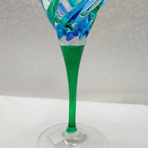 Trix Peacock Wine Glass