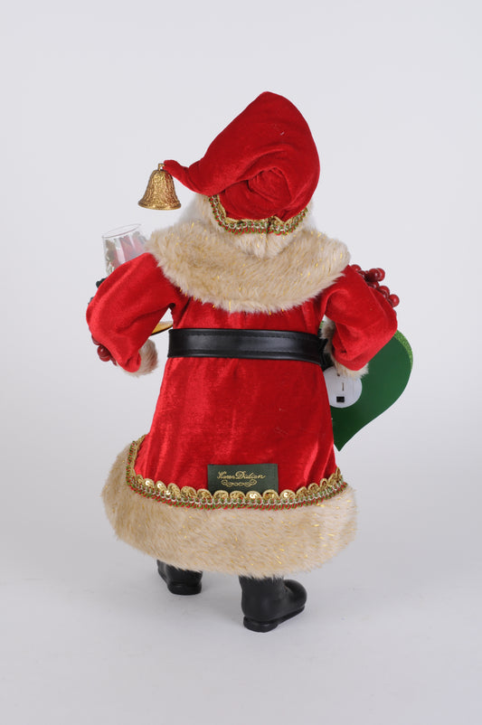 Lighted Christmas Joy Wine Santa
