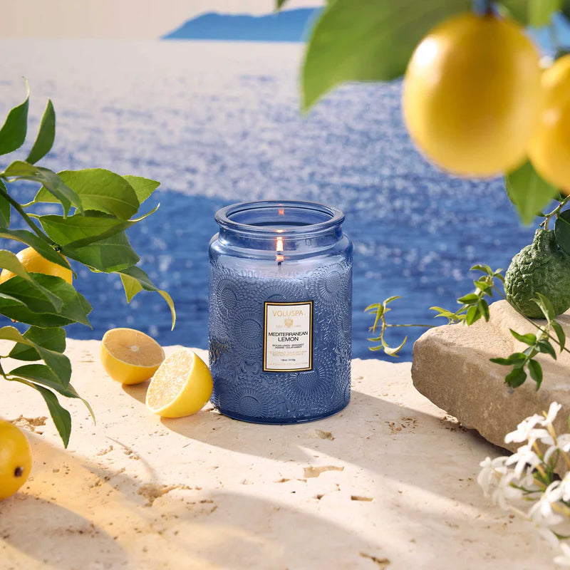 Voluspa 18 0z Large Jar Mediterranean Lemon