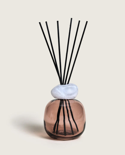 Mineral Burnt Sienna/White Reed Diffuser Gift Set with Lady Flower