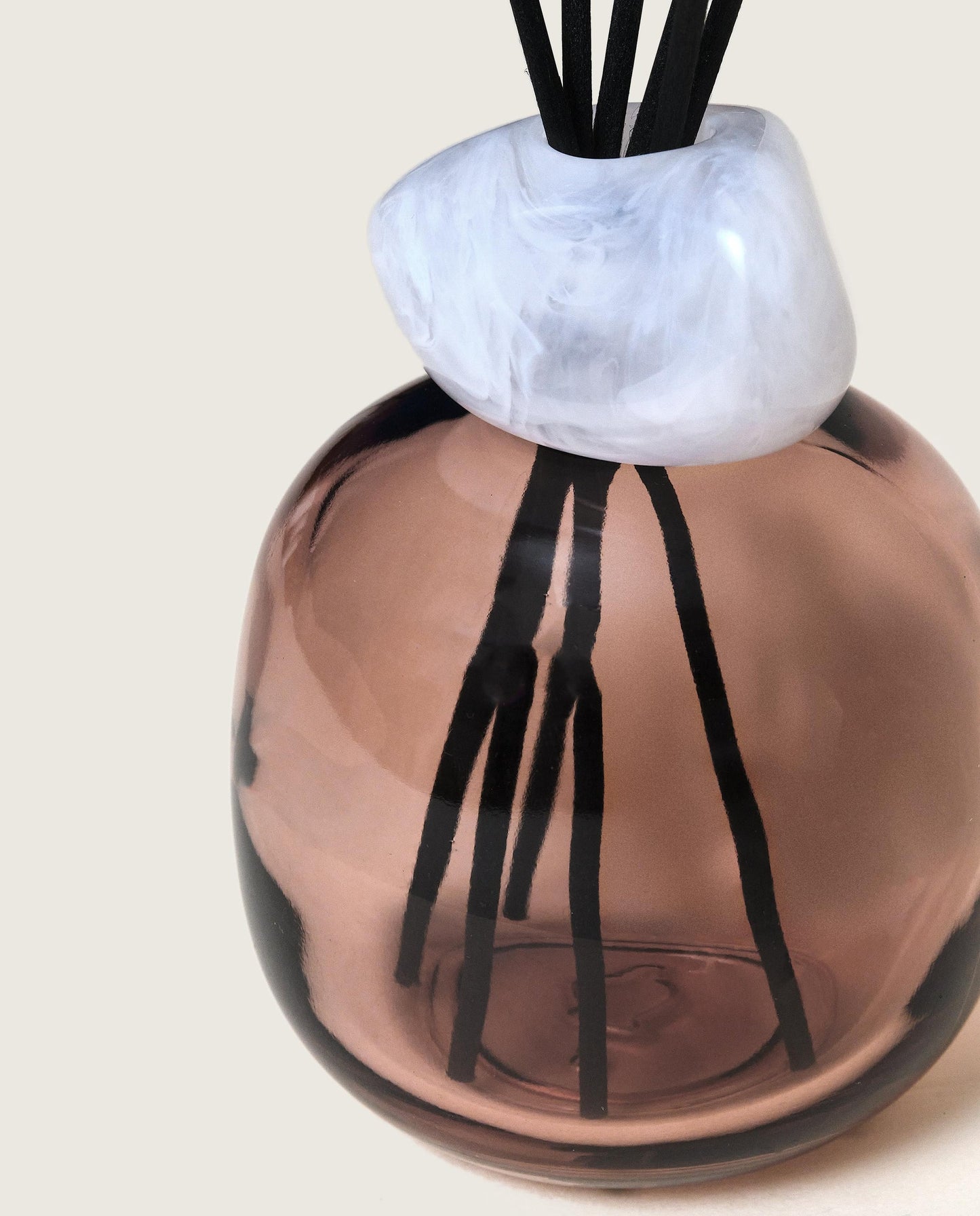 Mineral Burnt Sienna/White Reed Diffuser Gift Set with Lady Flower