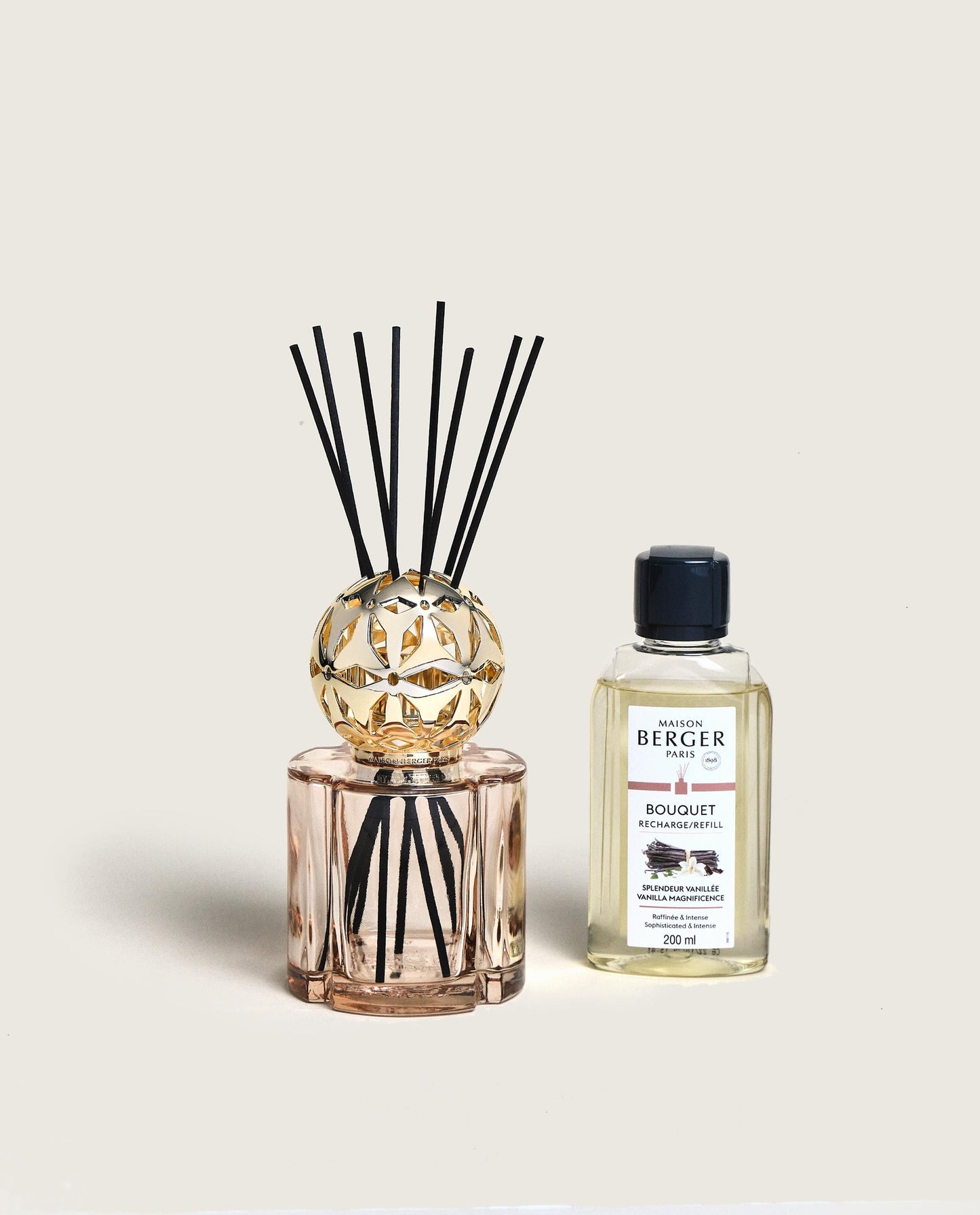 Pomelis Beige Reed Diffuser Gift Set with Vanilla Magnificence