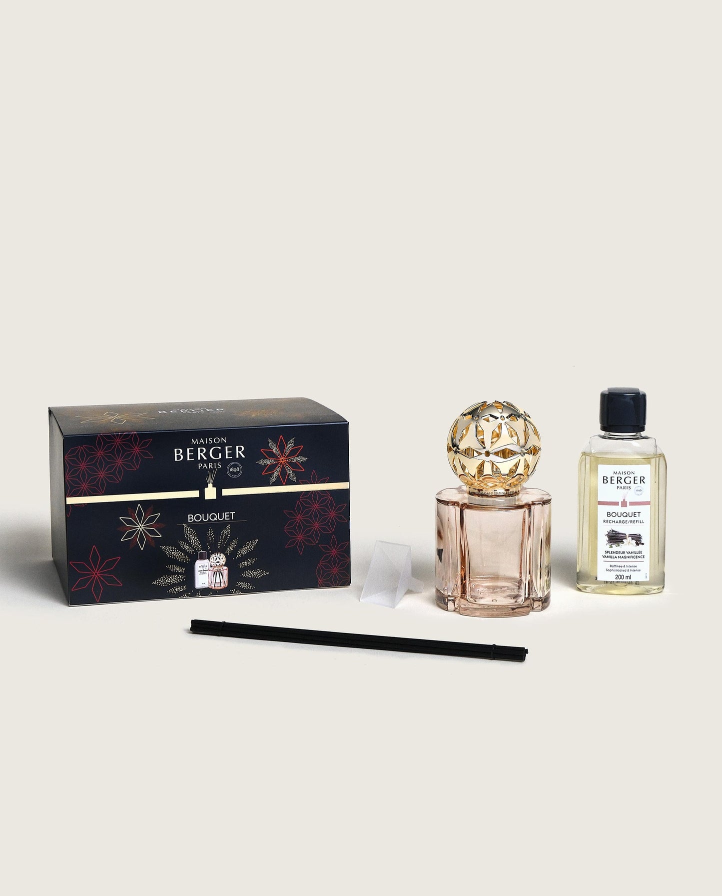 Pomelis Beige Reed Diffuser Gift Set with Vanilla Magnificence