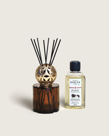 Pomelis Chocolate Reed Diffuser Gift Set with Vanilla Magnificence