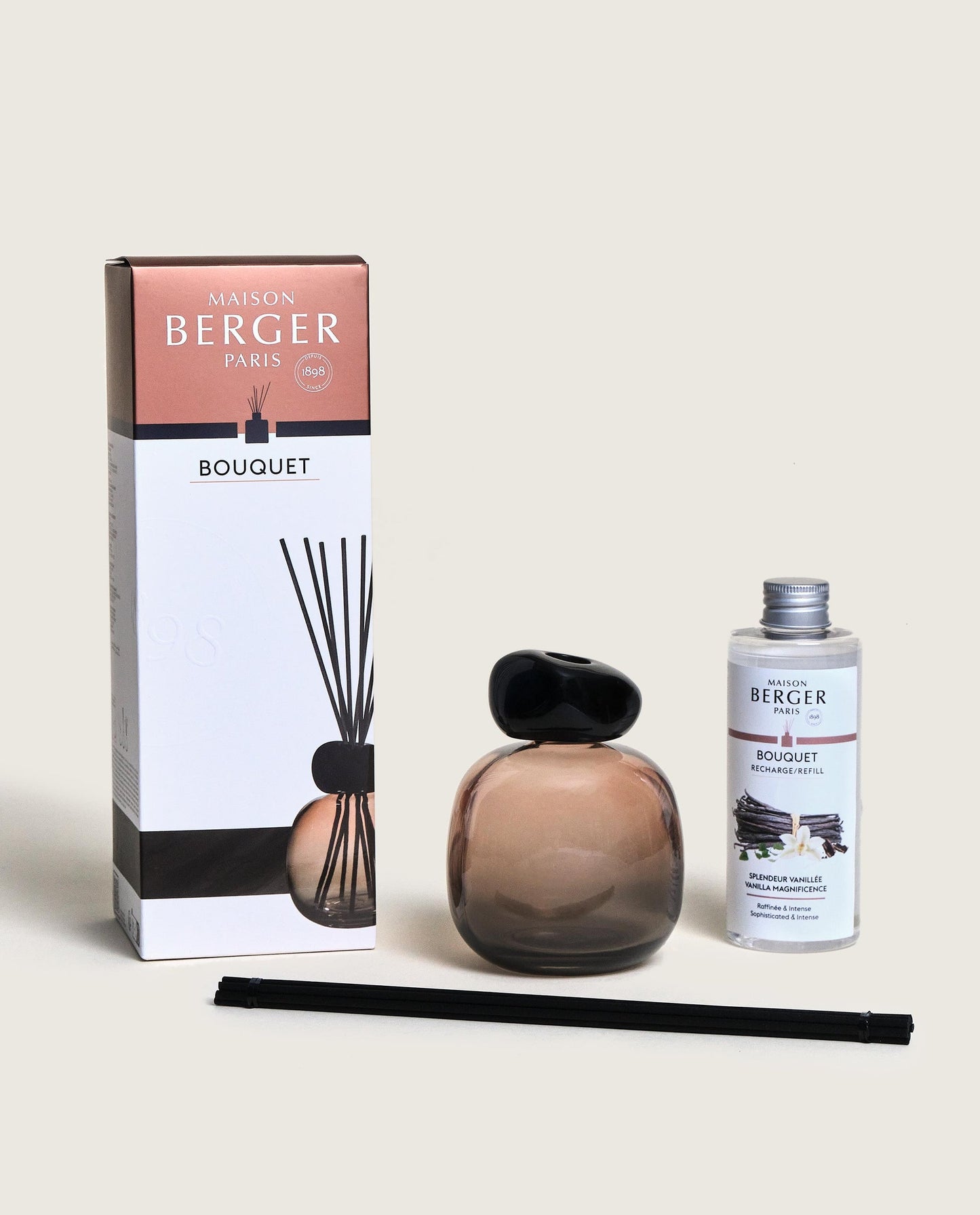 Mineral Sienna-Noire Ombré/Black Reed Diffuser Gift Set with Vanilla Magnificence