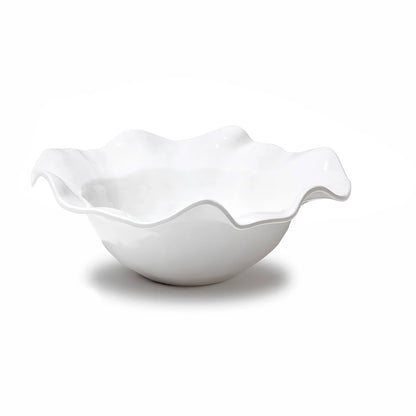 Luxury Melamine Havana Large Salad Bowl (White)