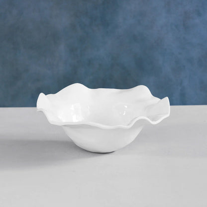 Luxury Melamine Havana Large Salad Bowl (White)