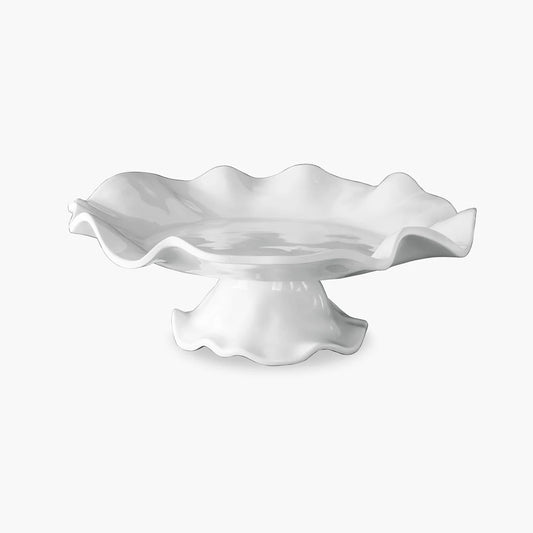 Luxury Melamine Havana Pedestal Cake Plate (White)