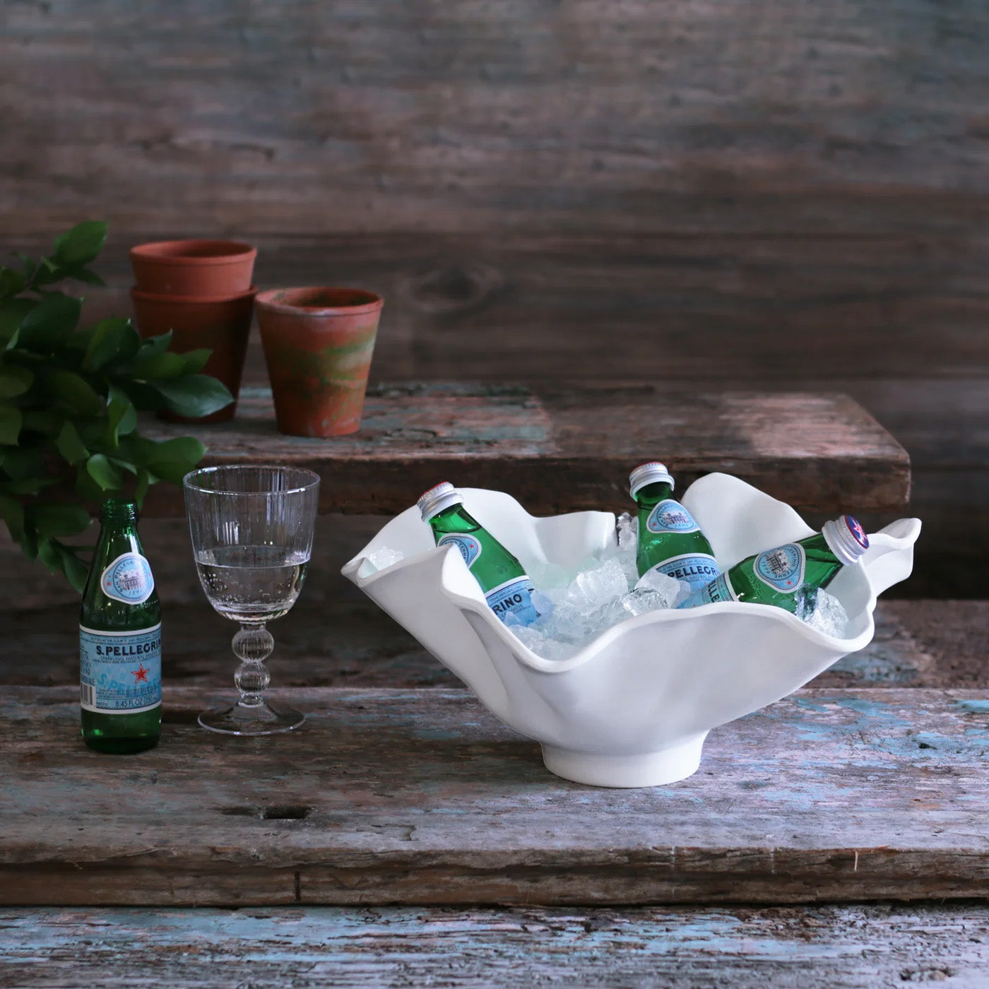 VIDA Bloom Wine Bucket / Bowl (White)