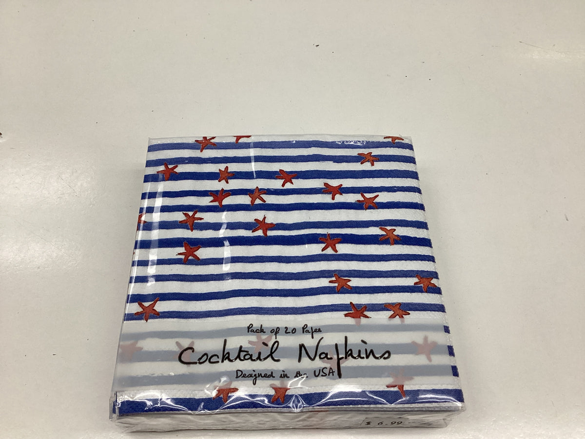 Red White and Blue cocktail Napkin