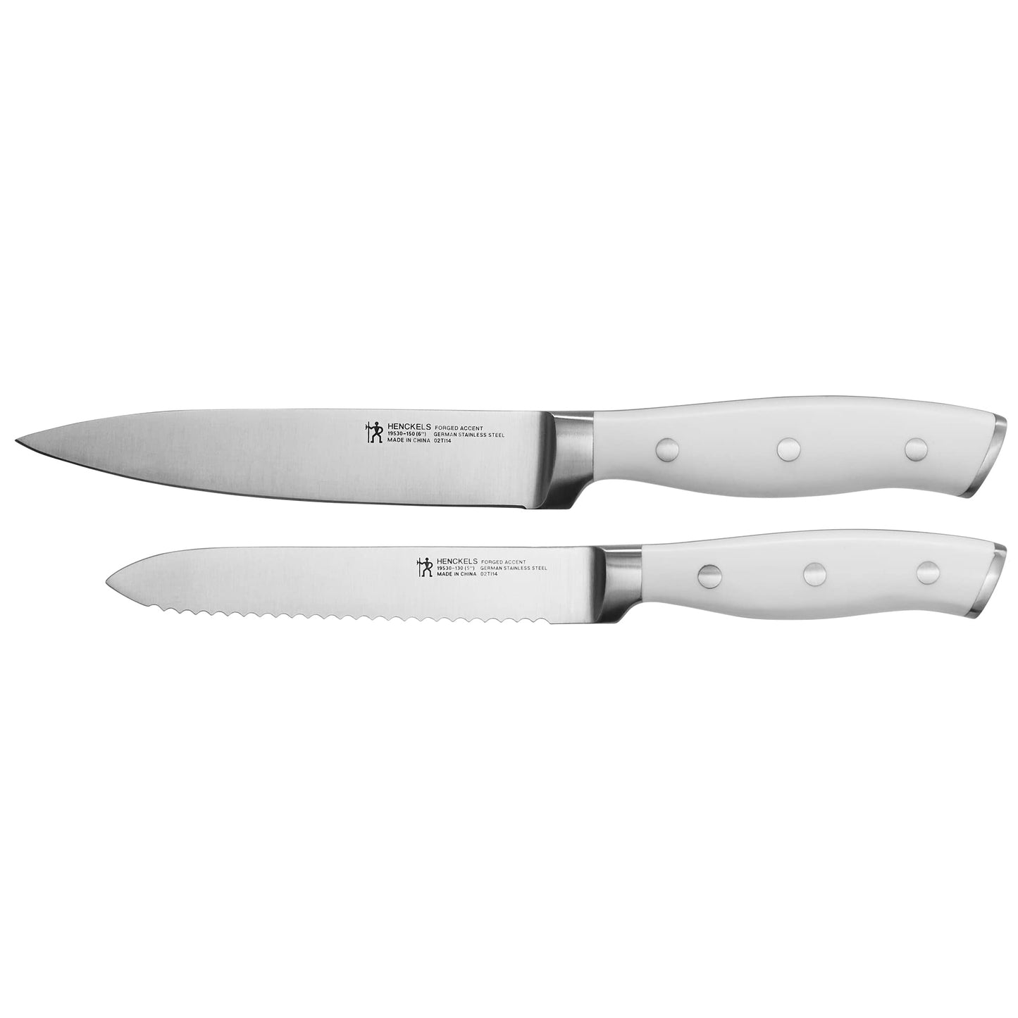 2 Piece Utility knives - White Handle