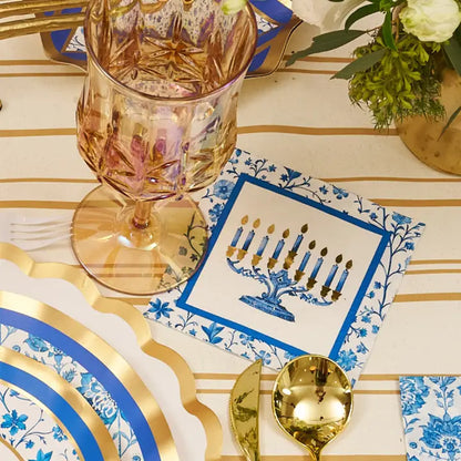 Hanukkah Cocktail Paper Napkin