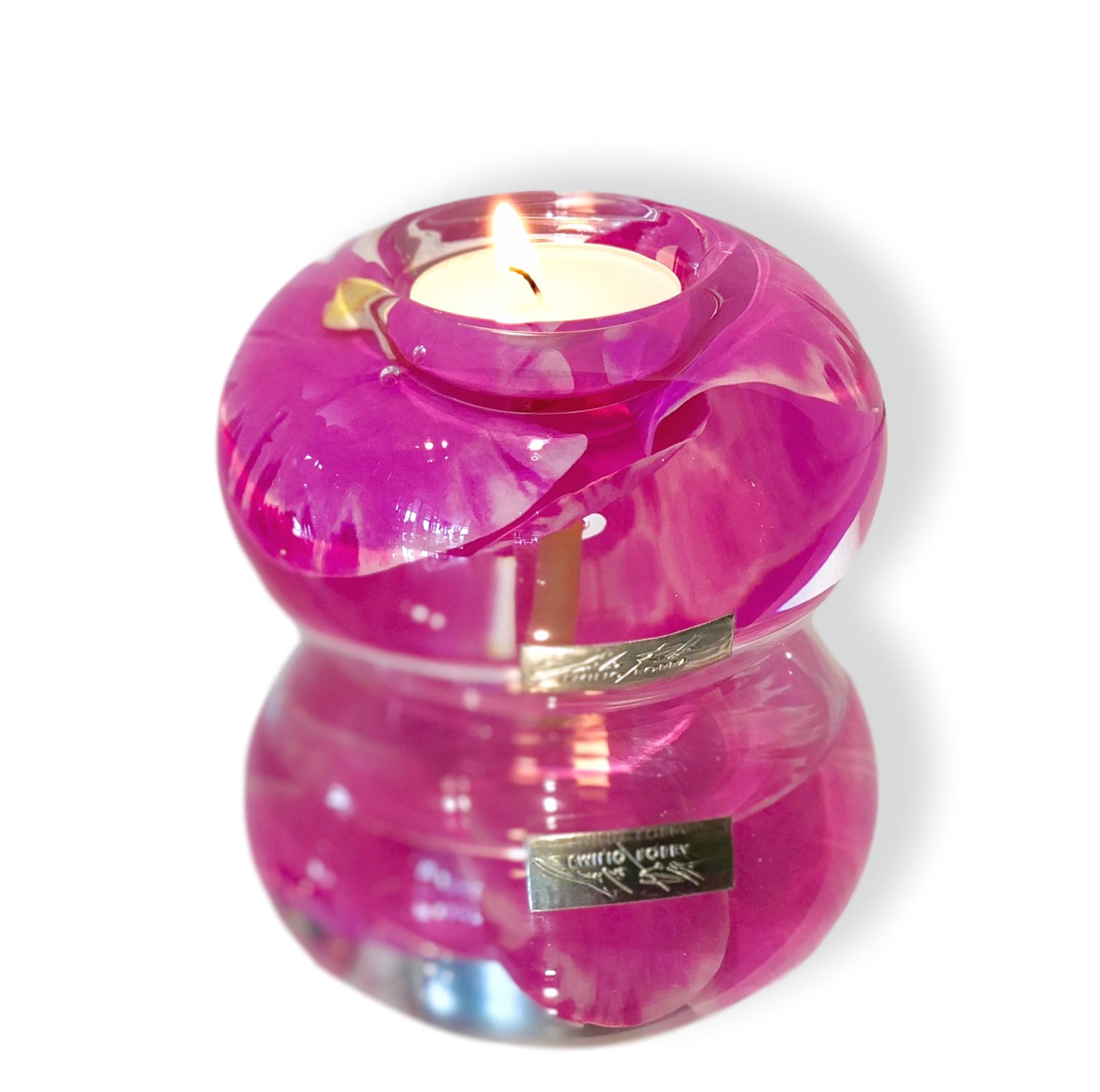 Radiant Phalaenopsis Orchid T-Light Candle Holder