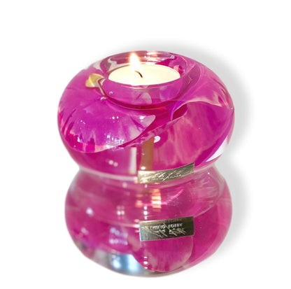 Radiant Phalaenopsis Orchid T-Light Candle Holder