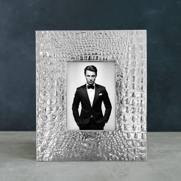 FINAL SALE -  FRAME Pieles Croc 5 x 7 Frame
