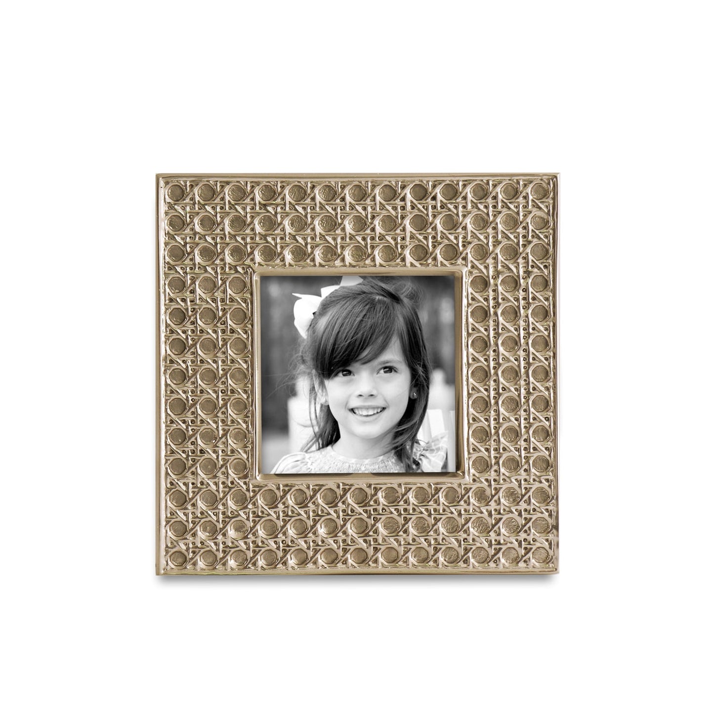 FINAL SALE -  FRAME Sierra Modern Rattan 3 x 3 (Gold)