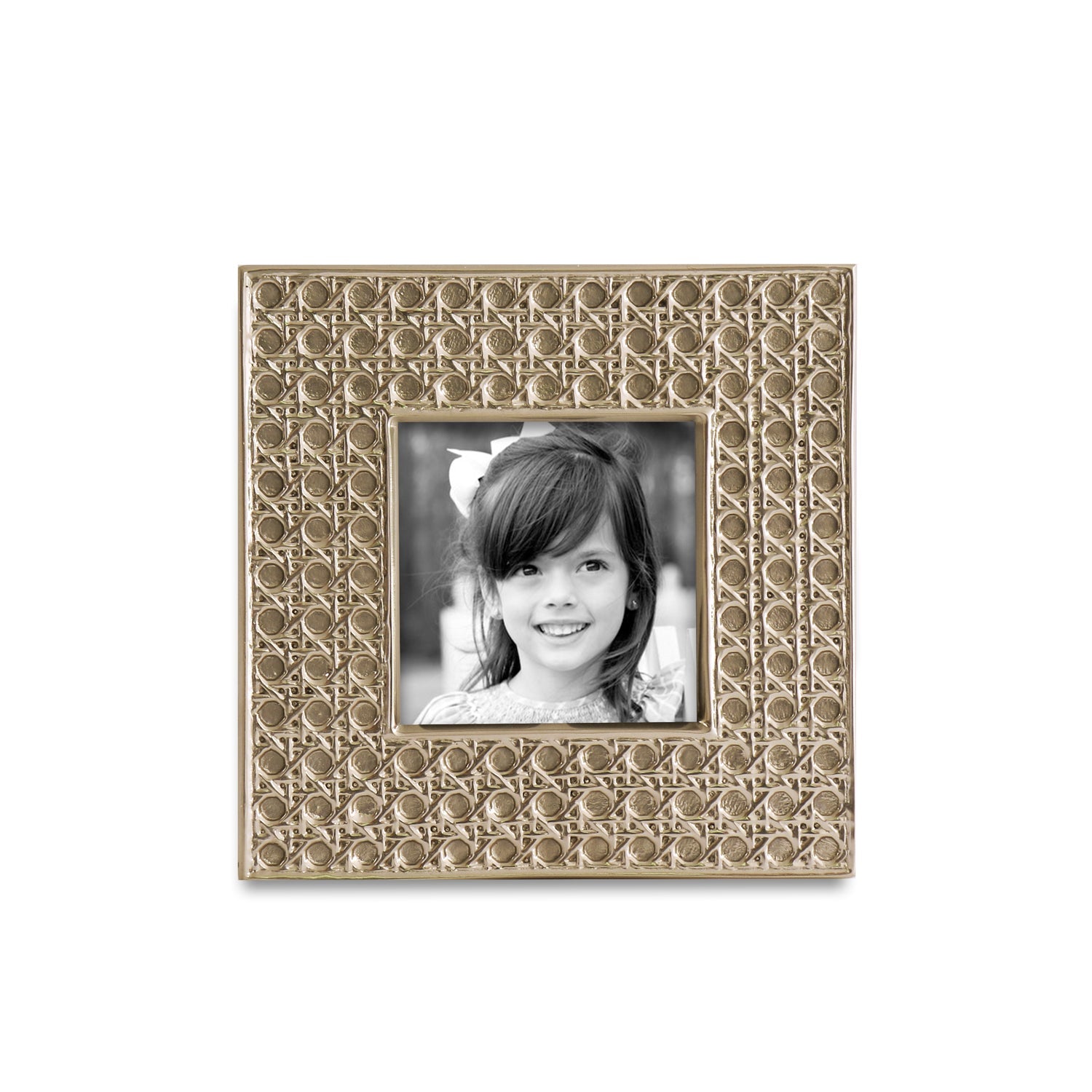 FINAL SALE -  FRAME Sierra Modern Rattan 3 x 3 (Gold)