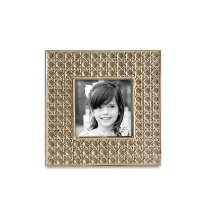 FINAL SALE -  FRAME Sierra Modern Rattan 3 x 3 (Gold)