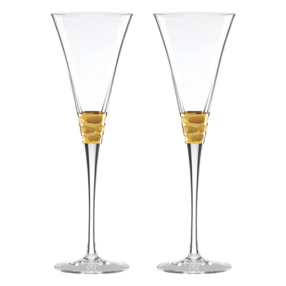 Truro Toasting Flute Pair - 24K Gold