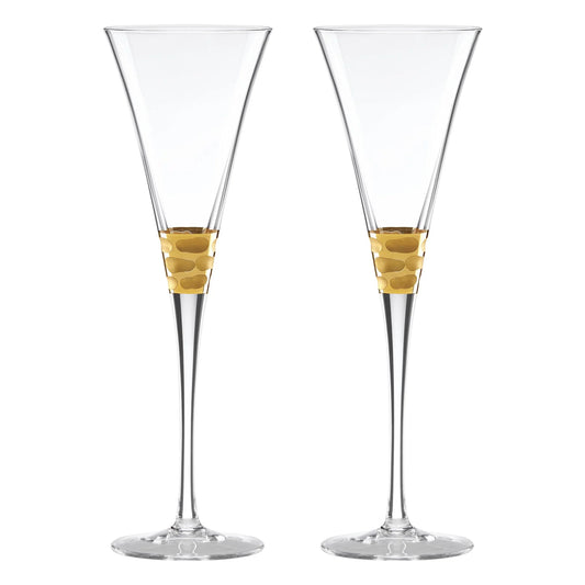 Truro Toasting Flute Pair - 24K Gold