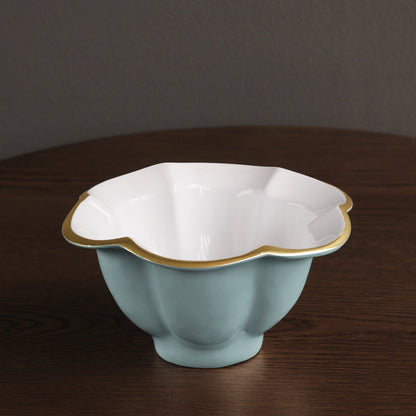 FINAL SALE -  ENCANTO Devon Small Bowl (Turquoise and White)
