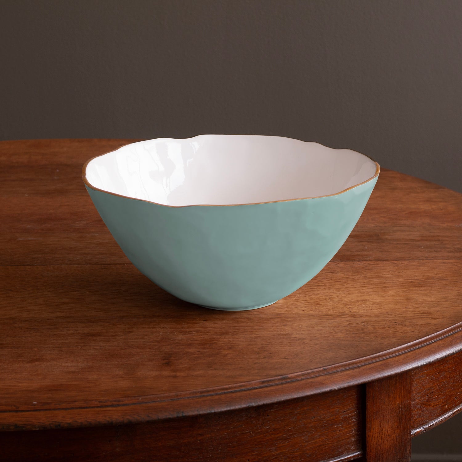 FINAL SALE -  ENCANTO Demeter Large Bowl (Turquoise and White)