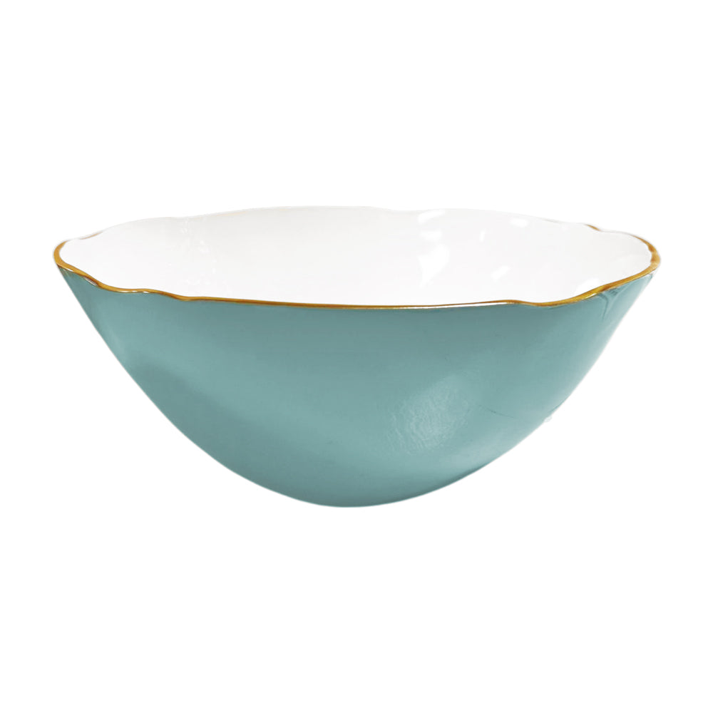 FINAL SALE -  ENCANTO Demeter Large Bowl (Turquoise and White)