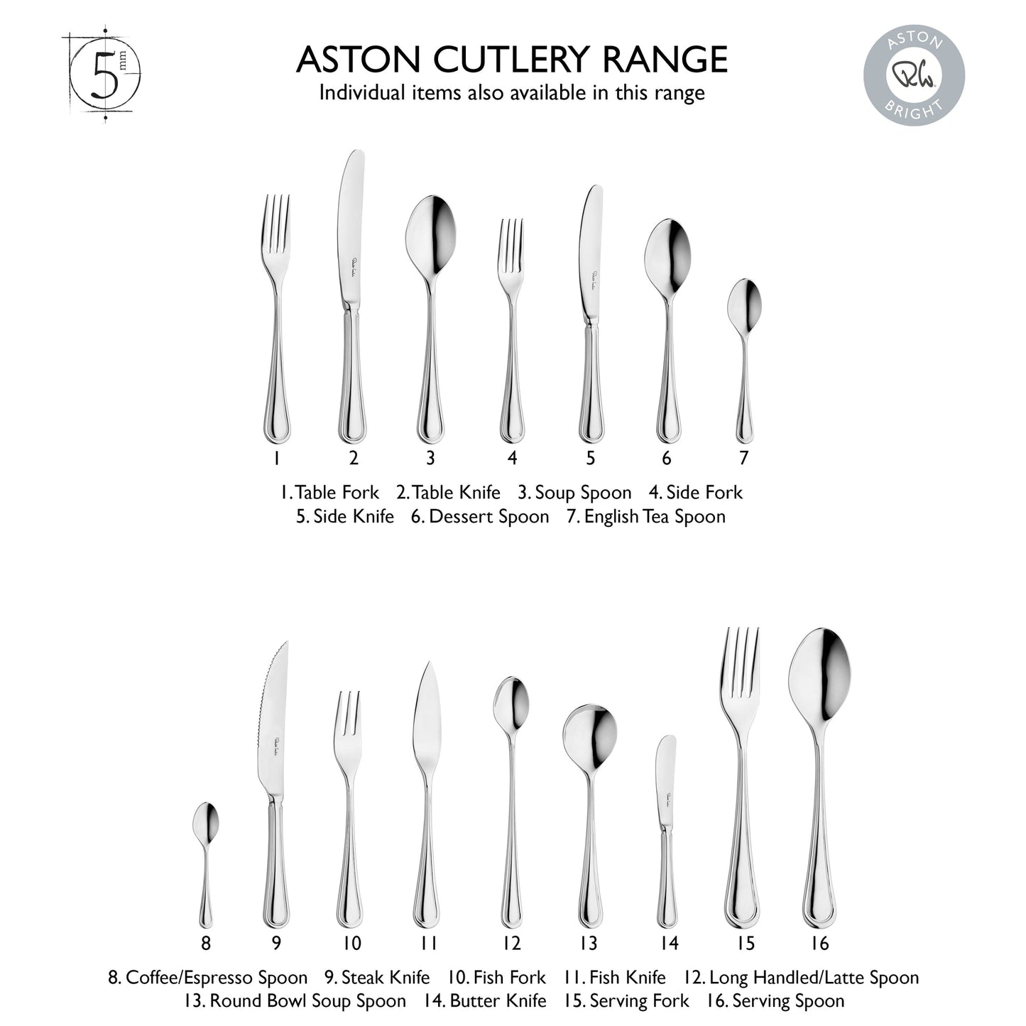 Aston Bright Serving Set, 3 Piece