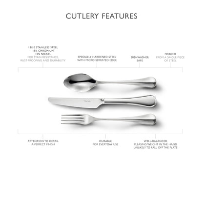Baguette Bright Cutlery Set, 56 Piece for 8 People