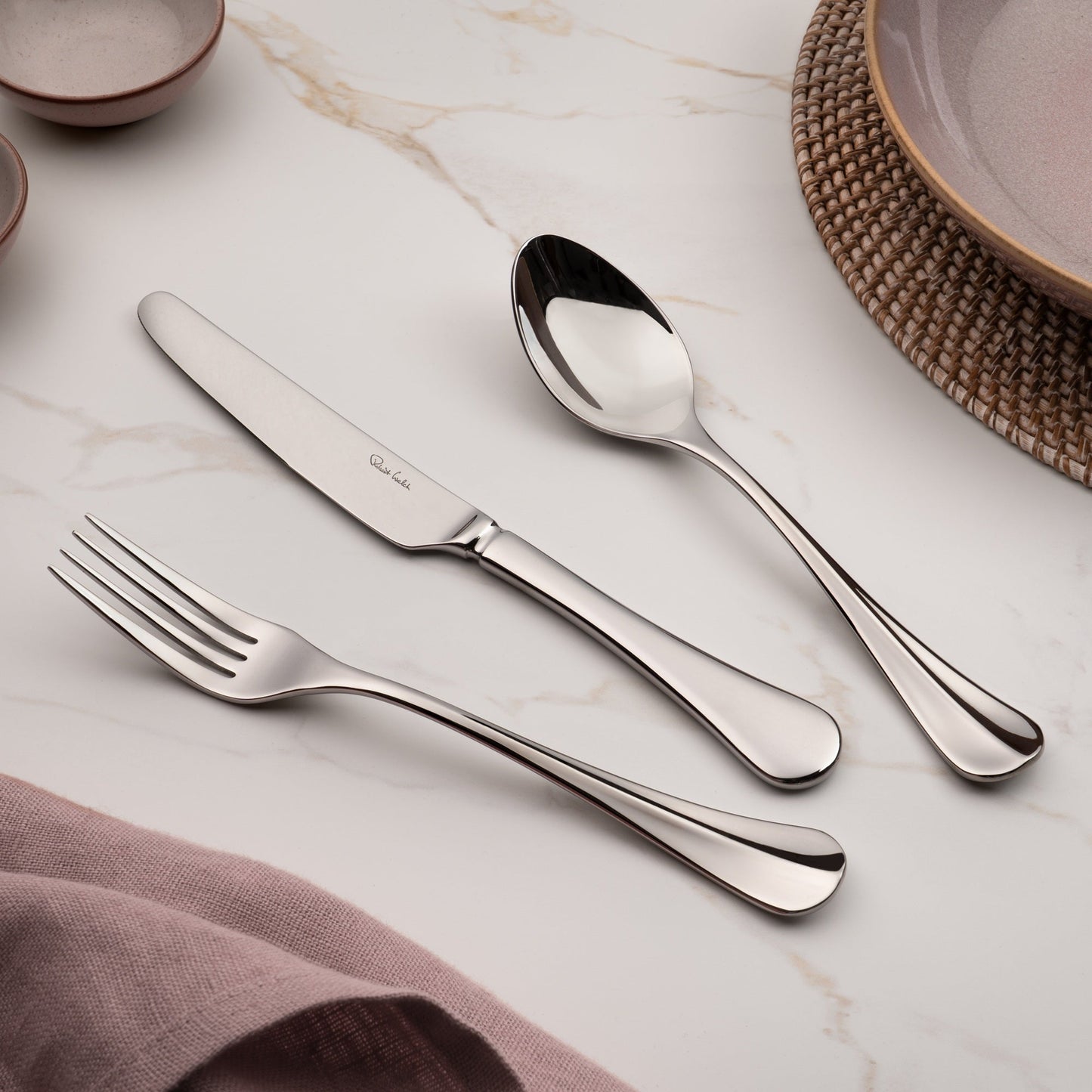 Baguette Bright Cutlery Set, 42 Piece for 6 People