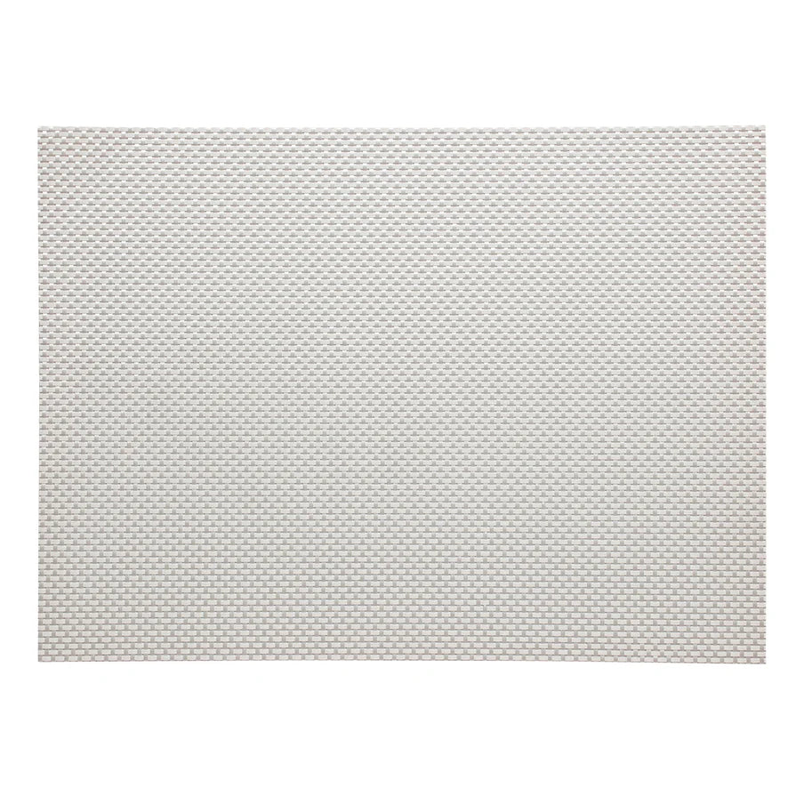 Basketweave White Rectangular