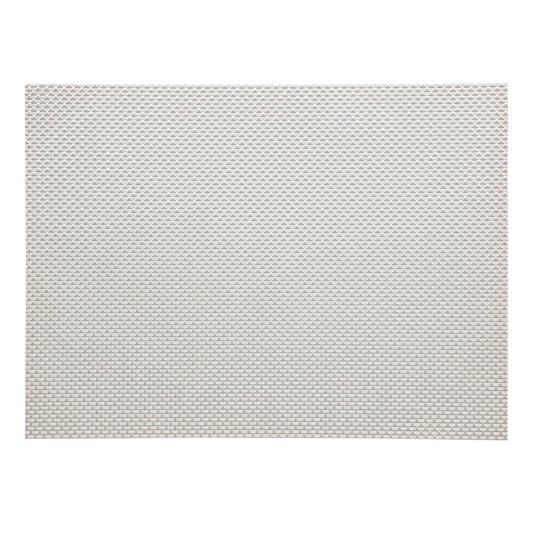 Basketweave White Rectangular