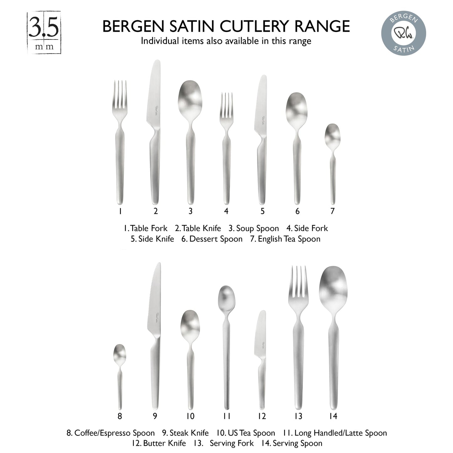 Bergen Satin Long Handled Spoon