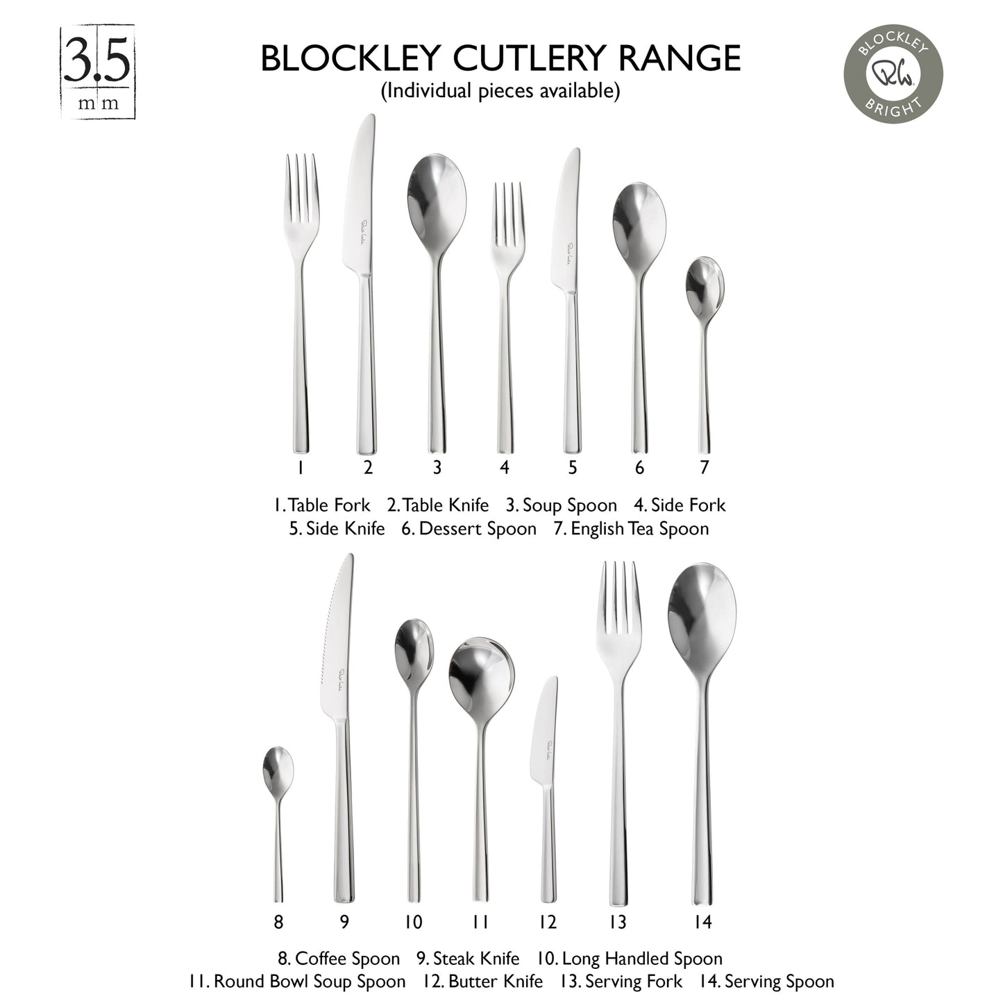 Blockley Bright American / US Teaspoon