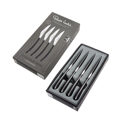 Contour Noir Satin Steak Knife, Set of 4 (Plain Edged)