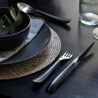 Contour Noir Satin Steak Knife, Set of 4 (Plain Edged)