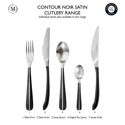 Contour Noir Satin Steak Knife (Plain Edged)