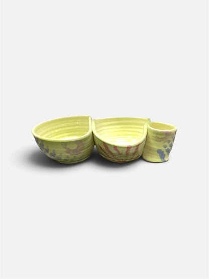 Two Bowl Appetizer w/Toothpick Holder