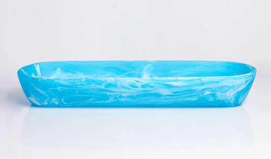 Classical Boat Bowl Jumbo Aqua Swirl
