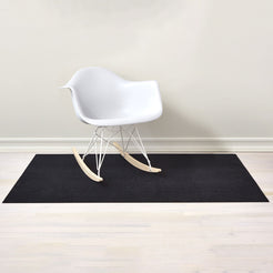 Shag Solid Black Doormat