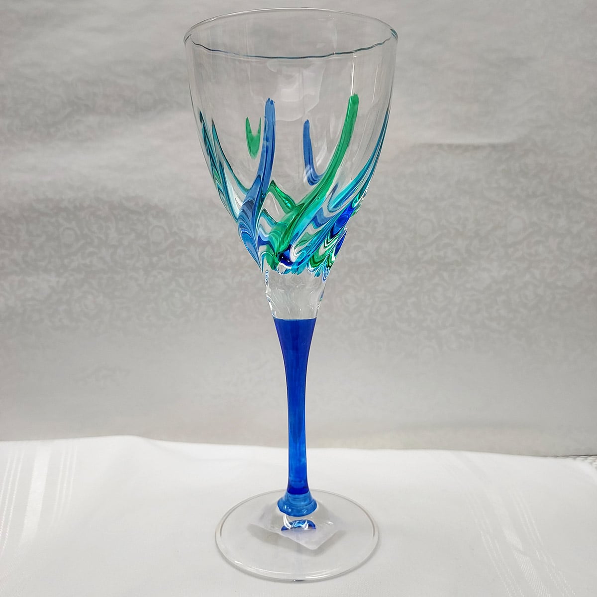 Trix Peacock Wine Glass