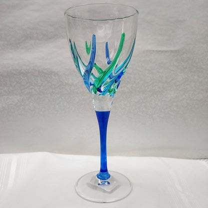 Trix Peacock Wine Glass