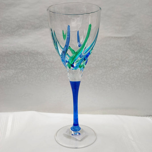Trix Peacock Wine Glass