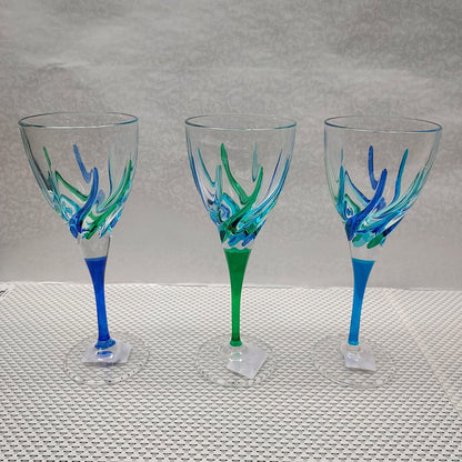 Trix Peacock Wine Glass