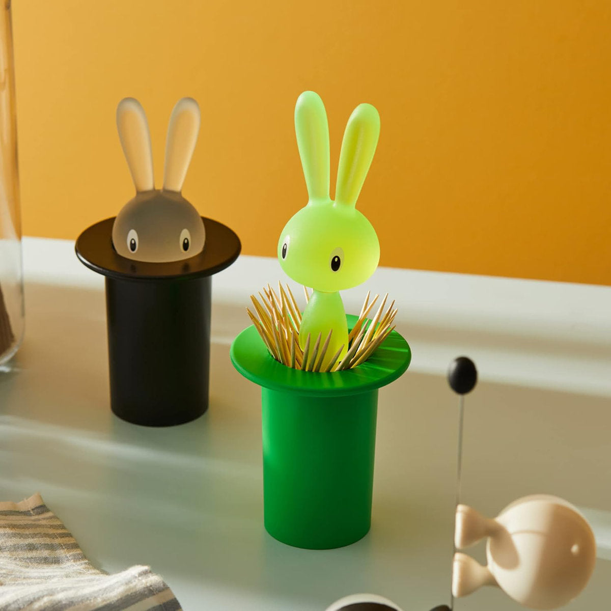 Magic Bunny Yellow Toothpick Holder