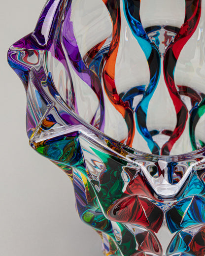 Venetian Glass Ribbon Vase