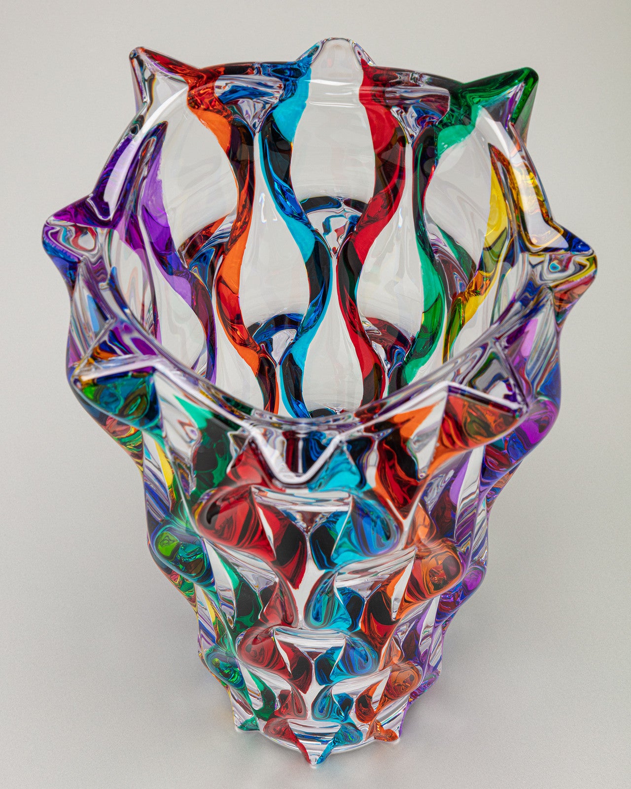 Venetian Glass Ribbon Vase